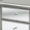 Baxton Studio Leonie Silver Finished Wood and Mirrored Glass 2-Drawer Nightstand 162-10266 - alternate 2
